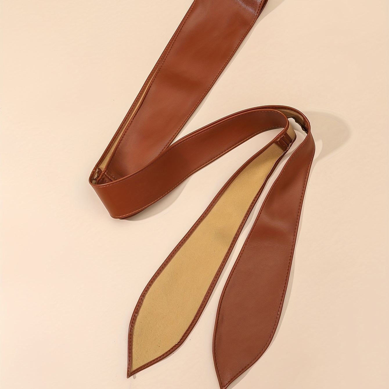 Plus Size Brown Obi Belt Vintage Wide Bowknot Corset Belt For Women Classic  PU Leather Dress Coat Girdle Waspie Belt