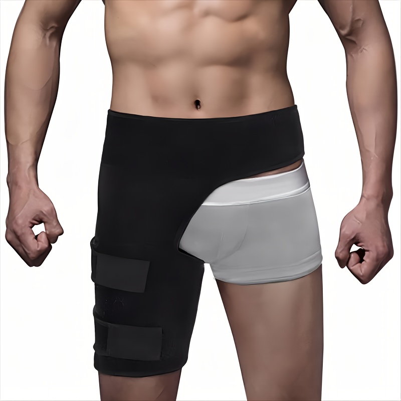 Hip Brace, Sciatica Pain Relief Brace, Groin Wrap with Thigh Hamstring  Compression Sleeve, Hip Support Stabilizer for Hip Flexor Pull Injury for  Men