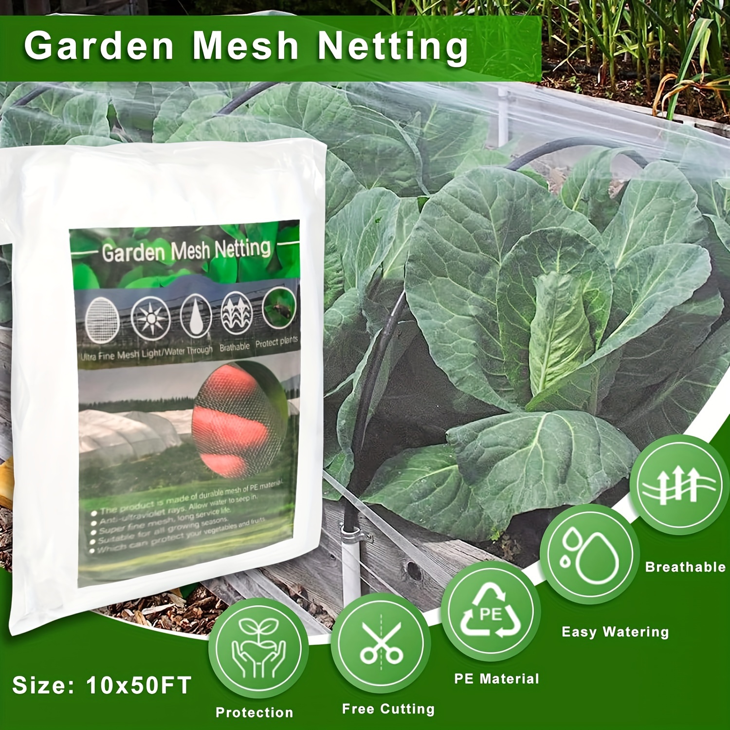 Green Anti Bird Netting Garden Protect Vegetable Plants - Temu