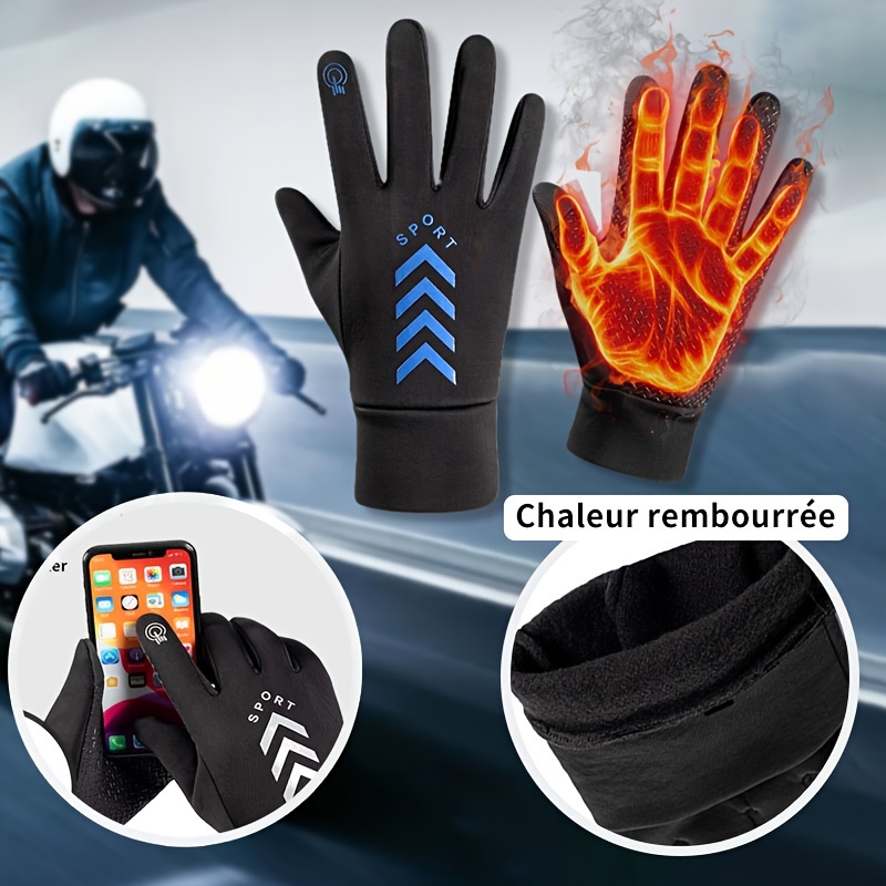 gants chauffants d'hiver tactile étanche avec batterie incluse