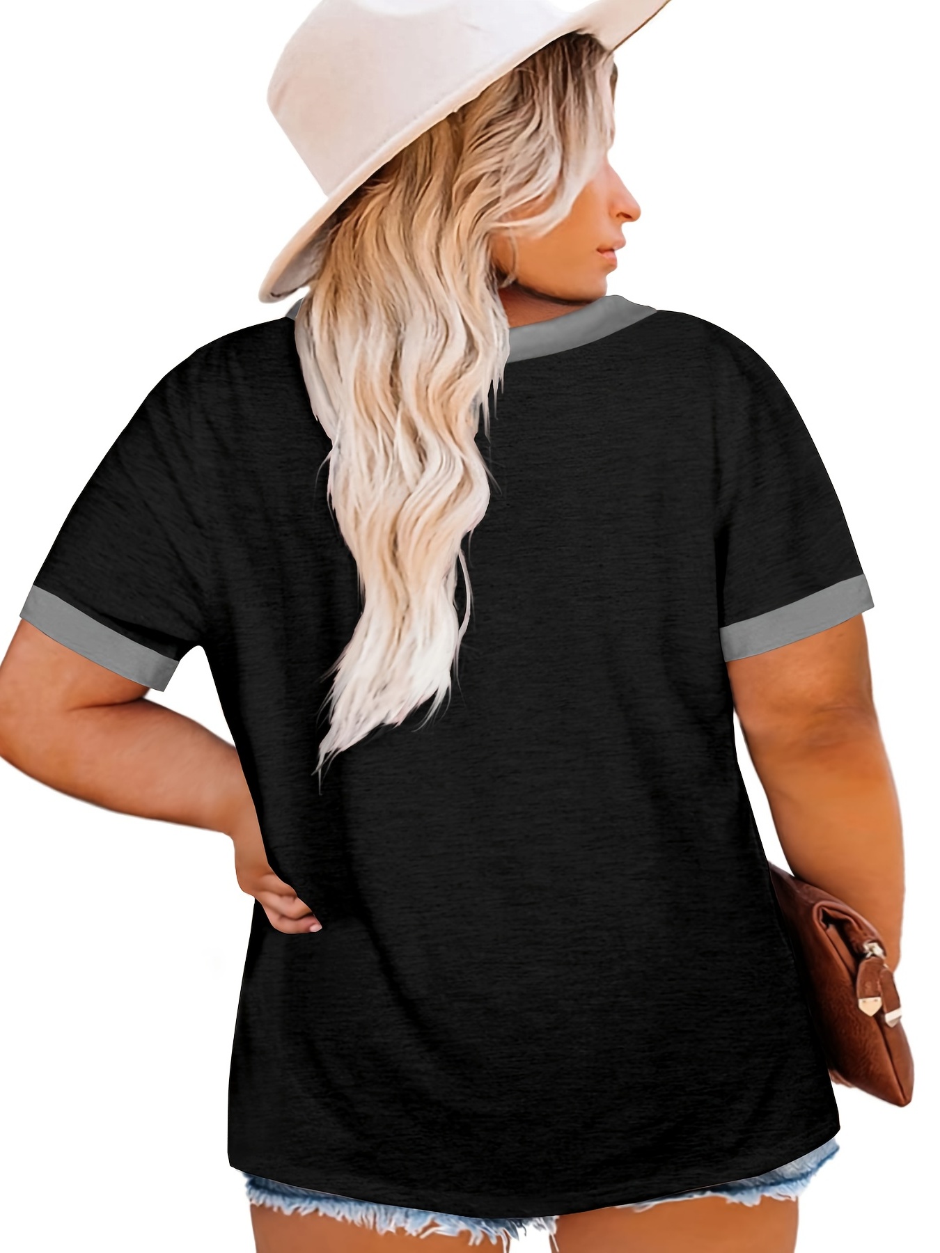 Camiseta básica mujer color negro