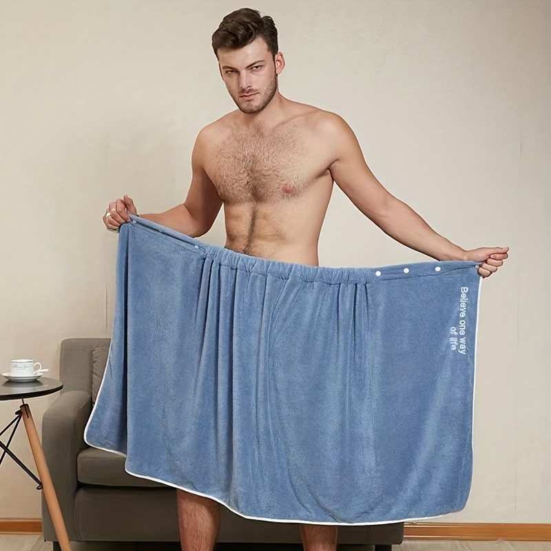 Men's Wearable Spa Bath Wrap Towel Men's Towel Wrap For Spa - Temu