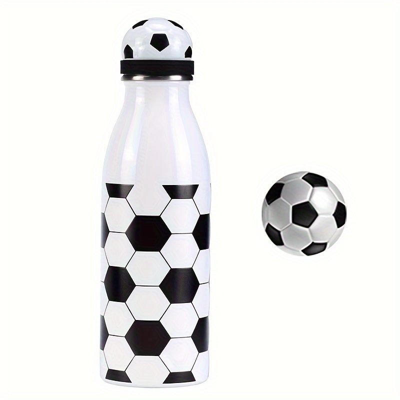 1pc Botella Agua Aislada Impresión Fútbol Taza Térmica Acero - Temu