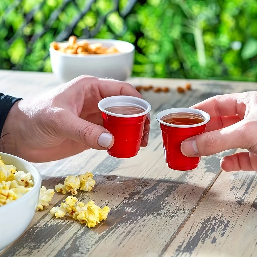Plastic Shot Cups, Mini Disposable Shot Glasses Small Plastic Cups For  Wedding, Graduation Party, Beer Taste Serving, Snacks Samples And Tastings ( red) - Temu