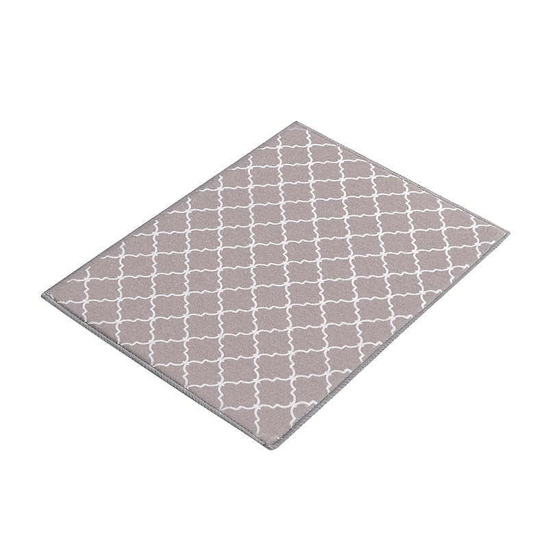 Grey Dish Drying mat for Kitchen Water Absorbent for Kitchen Items 60 x 40  cm Grey(