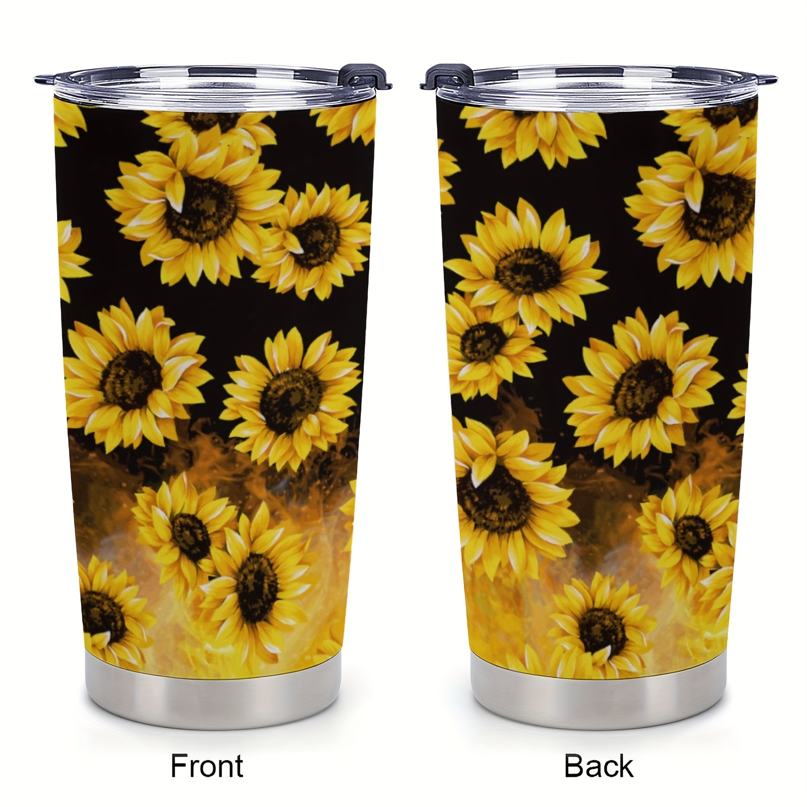 

1pc Sunflower Tumbler Mug Gifts For Women Birthday Gift For Mom, Friend Girls, 20oz Travel Mug Insulated Coffee Cup For Mother's Day
