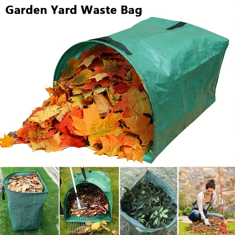Porte-sac à ordures pour feuilles de jardin, sac de rangement pour feuilles  de jardin réutilisable de grande capacité pour le camping pour les feuilles  mortes Mauvaises herbes pour les : : Jardin