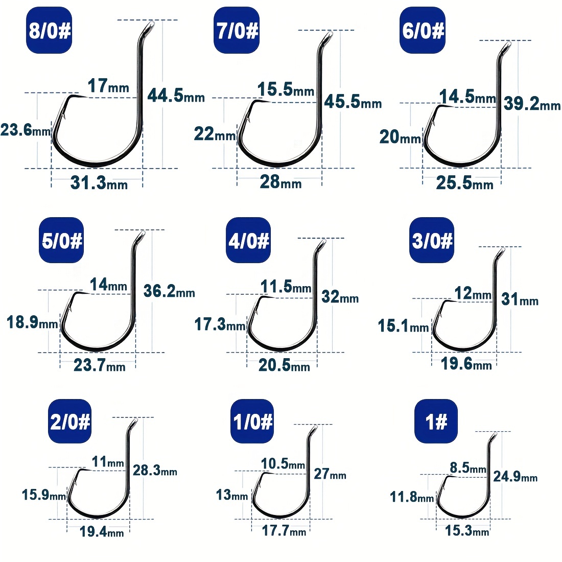 Carbon Steel Fishing Hooks 500 Pcs, Circle Hooks Assortment for Saltwater  Freshwater Ice Fishing, Salt Water Fish Hooks for Catfish Trout Bass  Octopus