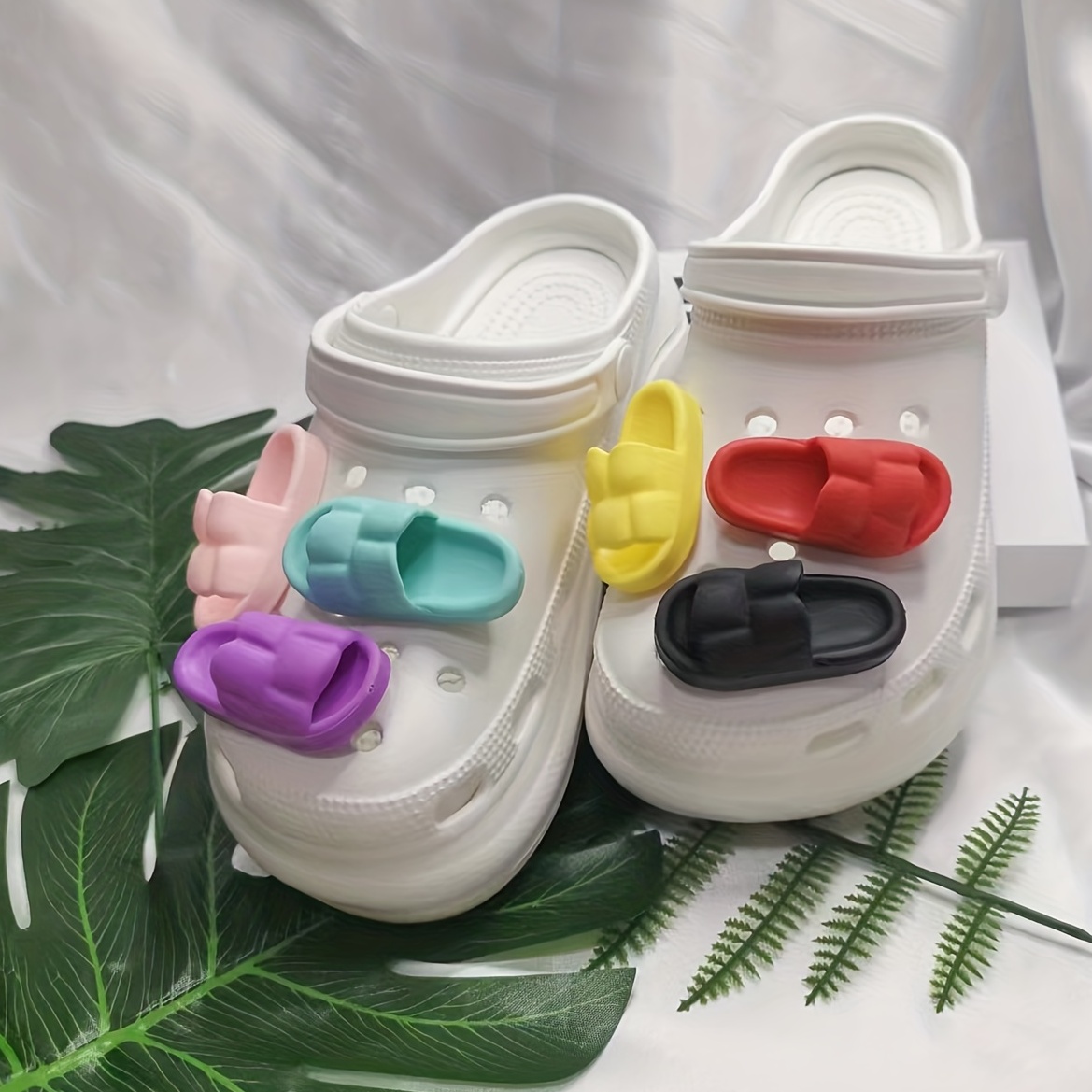 Slippers Shoe Charm Multi Color Optional Mini Cute - Temu