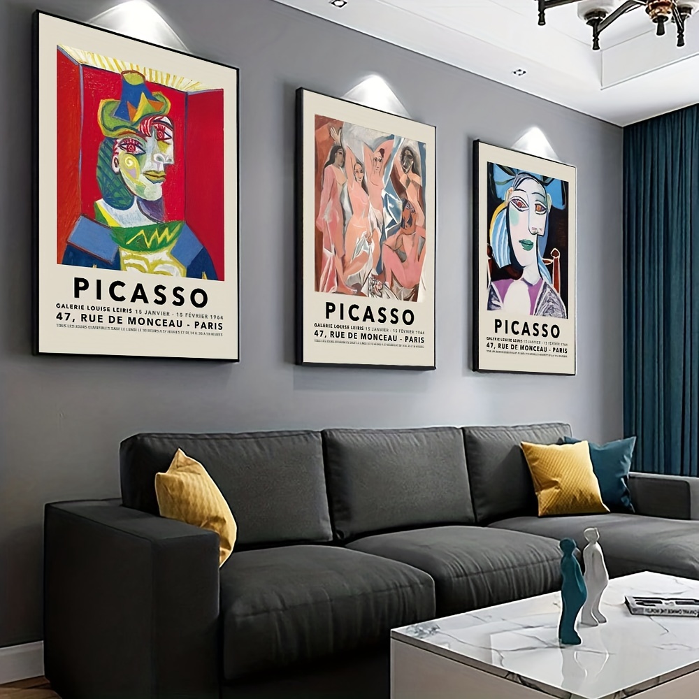 Moderne Abstrait Picasso CéLèBre Peinture Affiches Et Toile Tableau  Peinture Murale Art pour Salon Decoration à La Maison sans Cadre