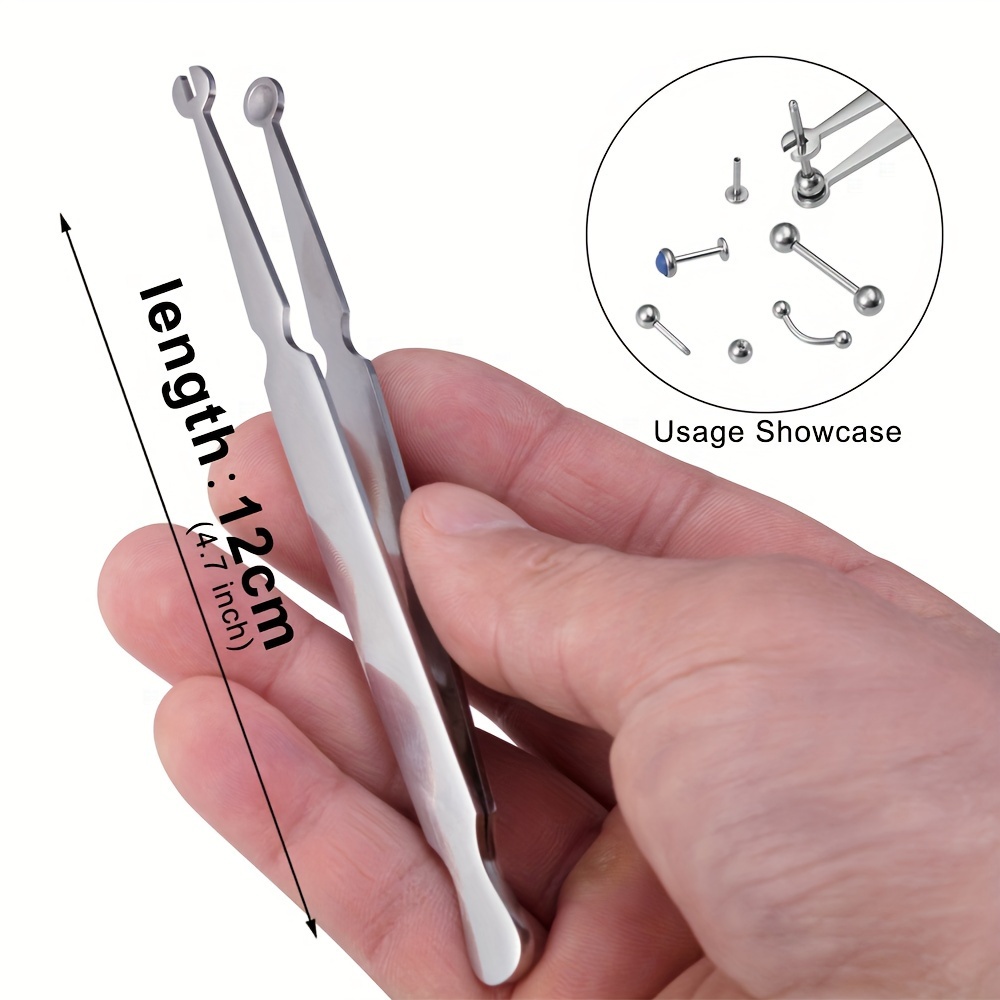 1pc Surgical Steel Piercing Pliers Tools Dermal Anchor Hemostat Forceps  Puncher Septum Cartilage Belly Lip Piercing Tattoo Clamp