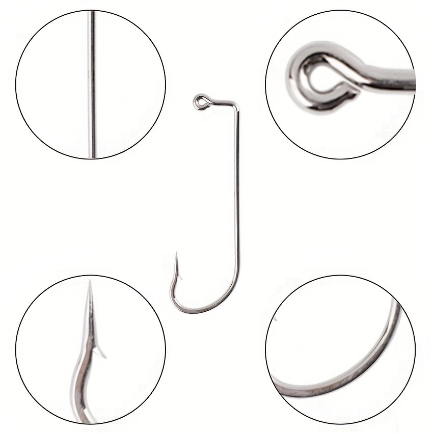 60 Degree Angled Barbless Jig Hook High Carbon Steel Hooks - Temu Australia