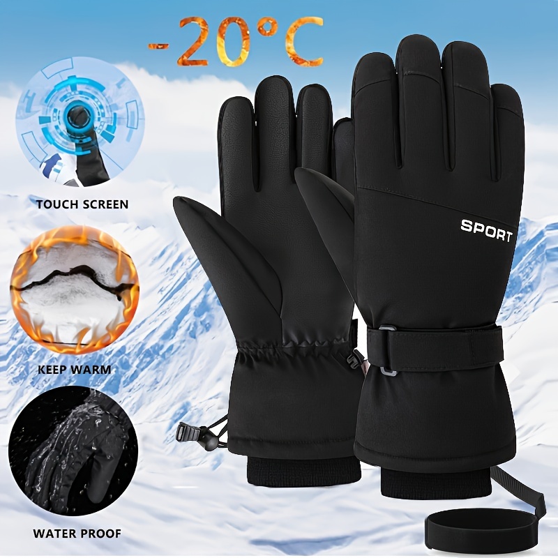 Guantes de esquí impermeables con pantalla táctil para hombre y mujer,  Guantes Térmicos de lana para Snowboard, moto de nieve, conducción,  senderismo, Invierno - AliExpress