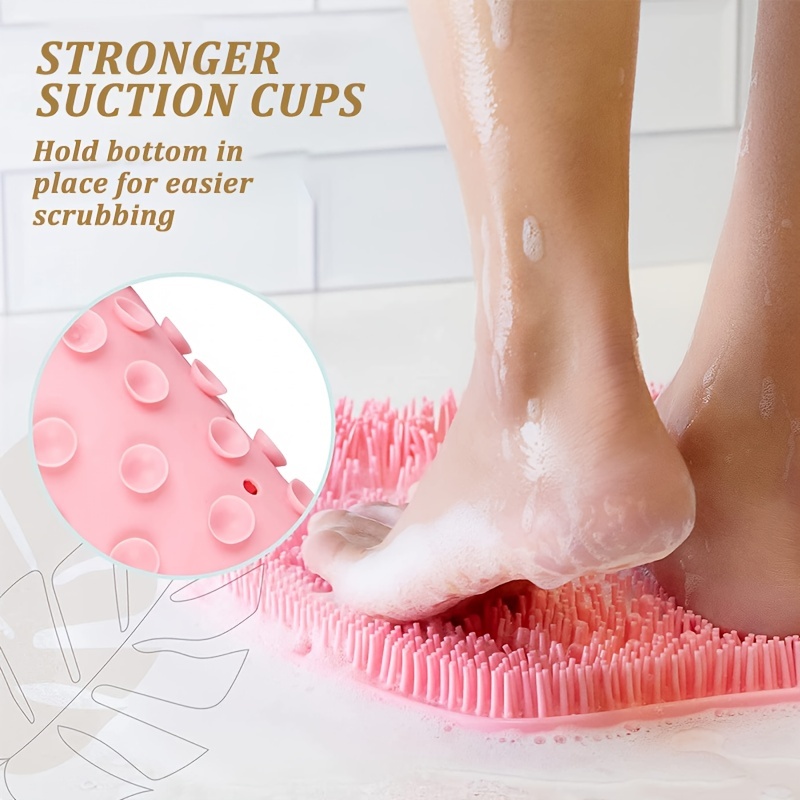 AllTopBargains 2 PC Large Bath Mat Foot Massage Rubber Non-Slip Strong Suction Bathroom Shower