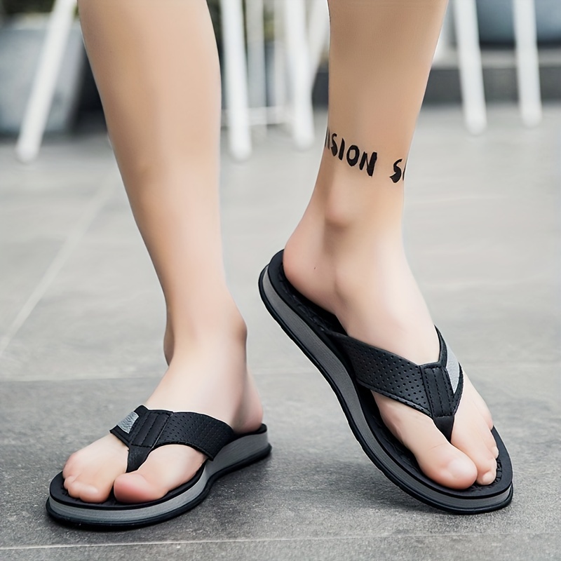 Summer Korean Men Cozy Comfort Sandals Fashion Slippers Flip-Flop Trendy  Outdoor