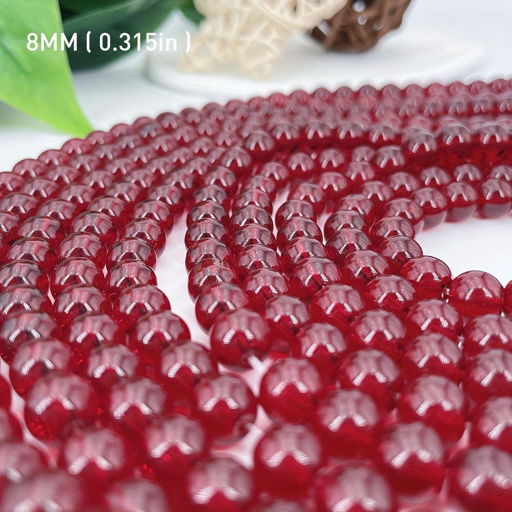 Red Faceted Agate Natural Stone Beads Crystal Round Loose Spacer Bead For  Jewelry Making DIY Needlework Bracelets Necklace 4-12MM