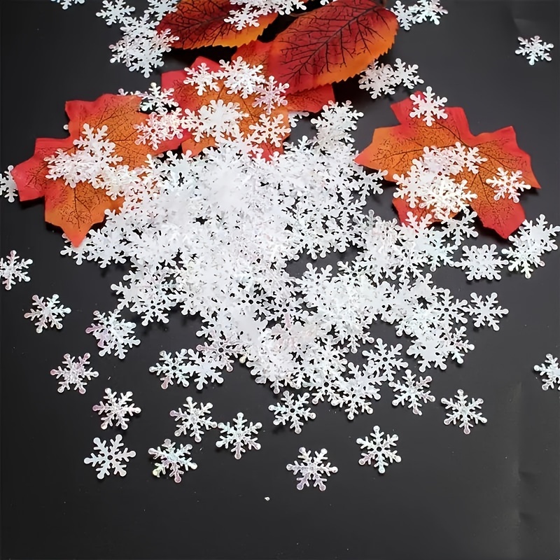 300 Pcs Christmas Snowflake Confetti Holiday Table Scatter