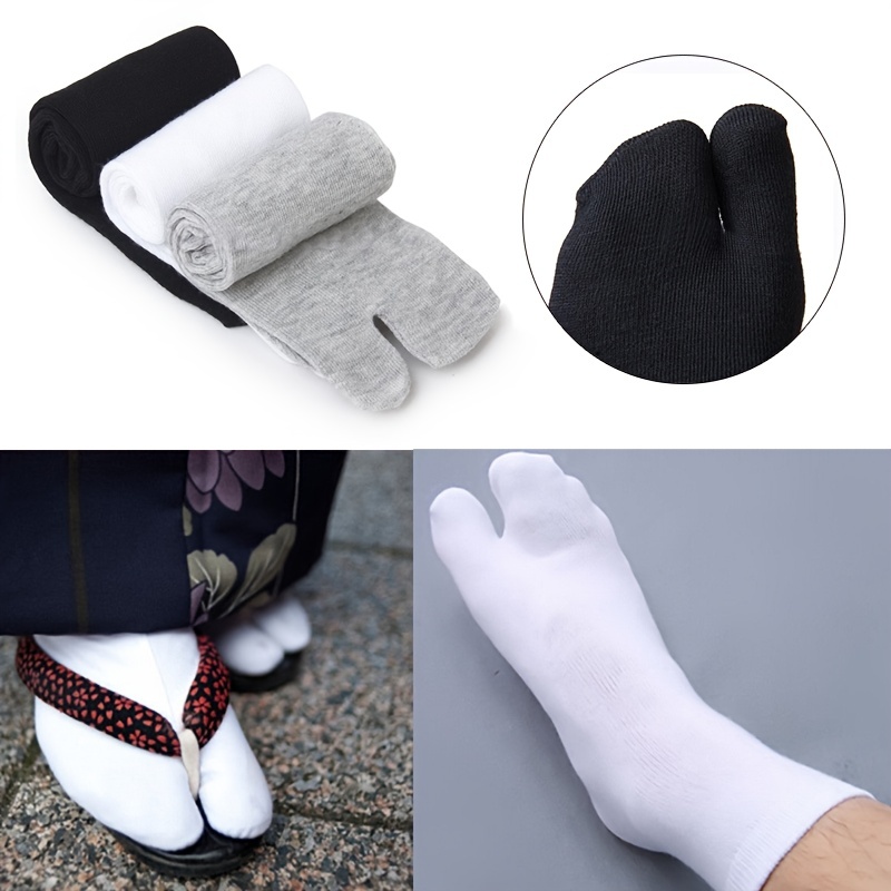Two Finger Socks Sandals Split Japanese Style Toe Separator Socks Sweat
