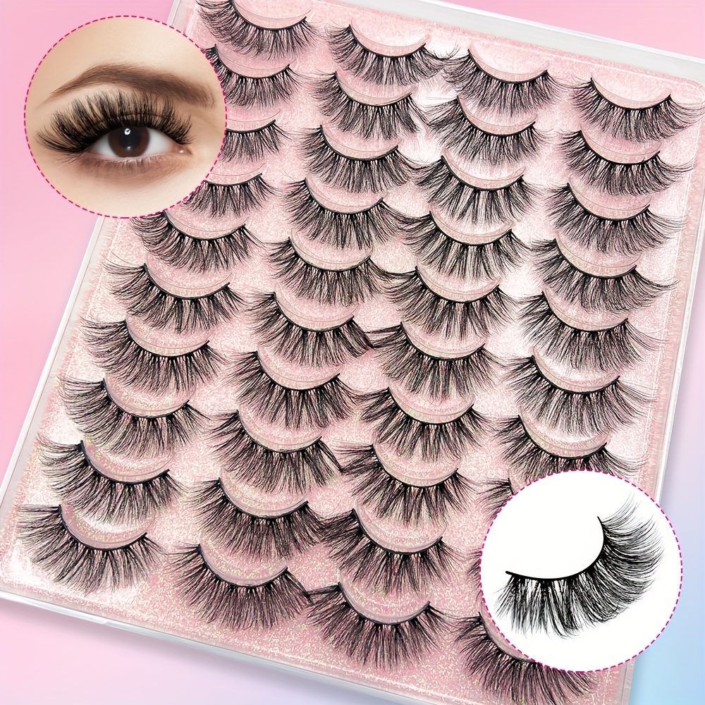 False Eyelashes 3d Faux Mink Lashes False Eyelashes Natural Temu Ireland