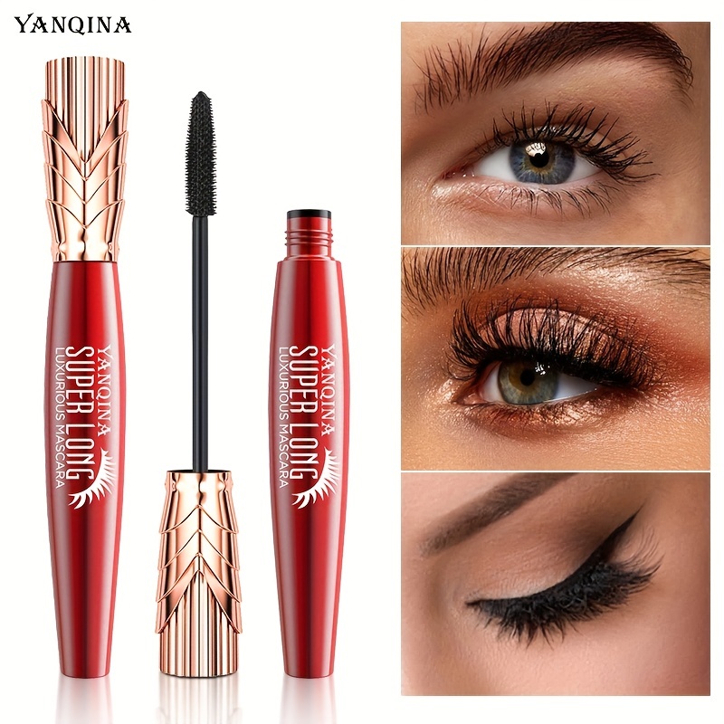 

Crown 4d Fiber Mascara - Lengthening, Curling, And Volumizing - Waterproof And Sweatproof - Long-lasting With Silicone Brush Head