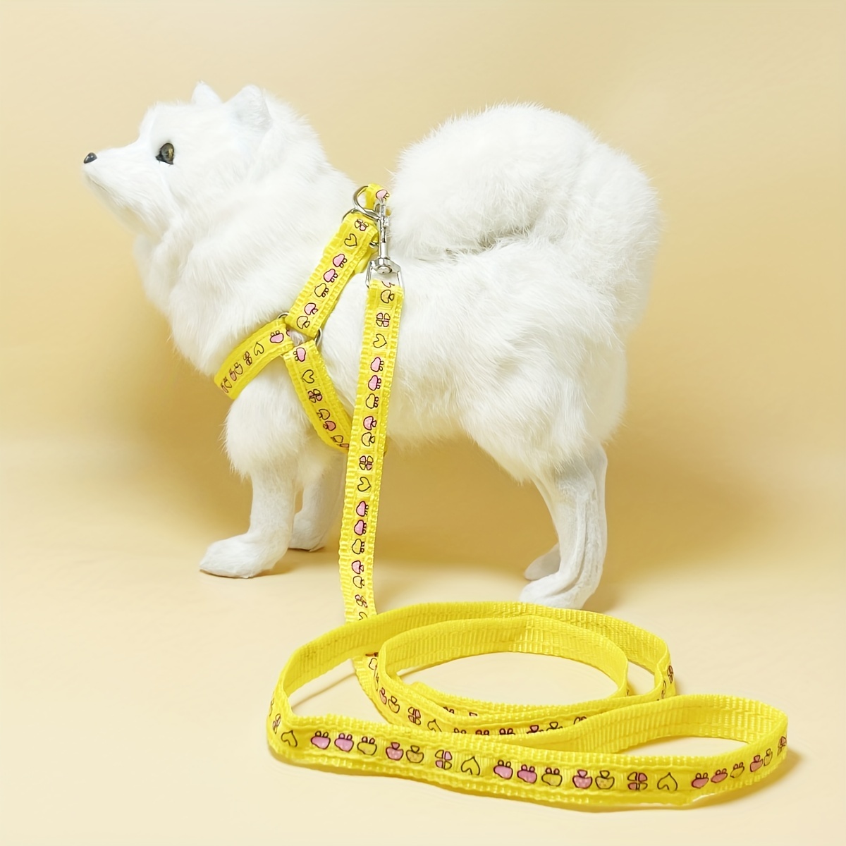 Adjustable Dog Harness with Cartoon Graphic Dog Leash