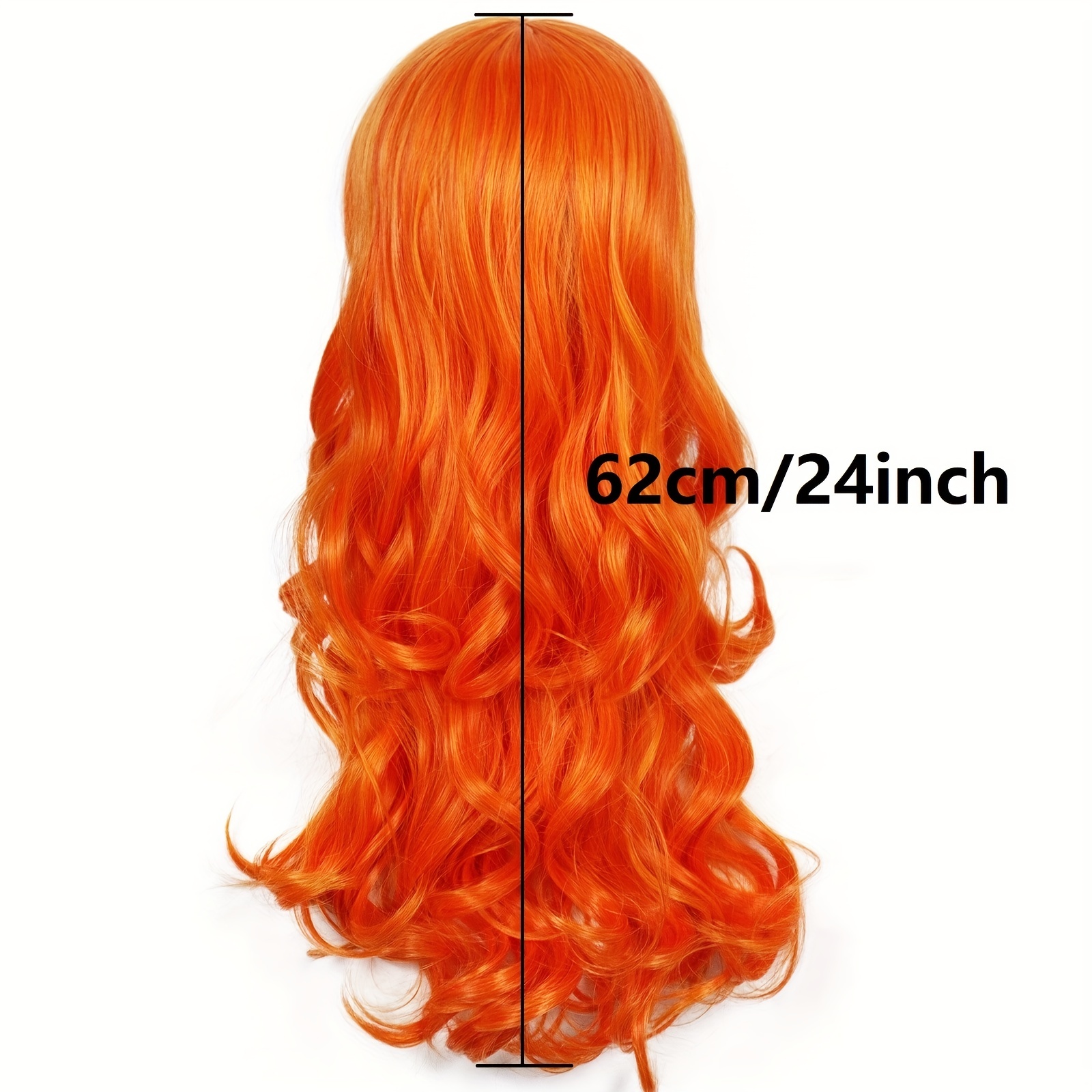 Orange anime clearance wig