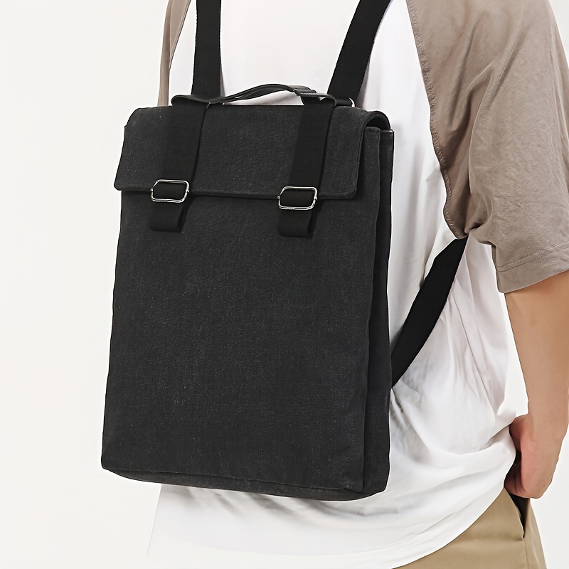 Flower Pattern Canvas Backpack, Women's Large Capacity Shoulder Laptop