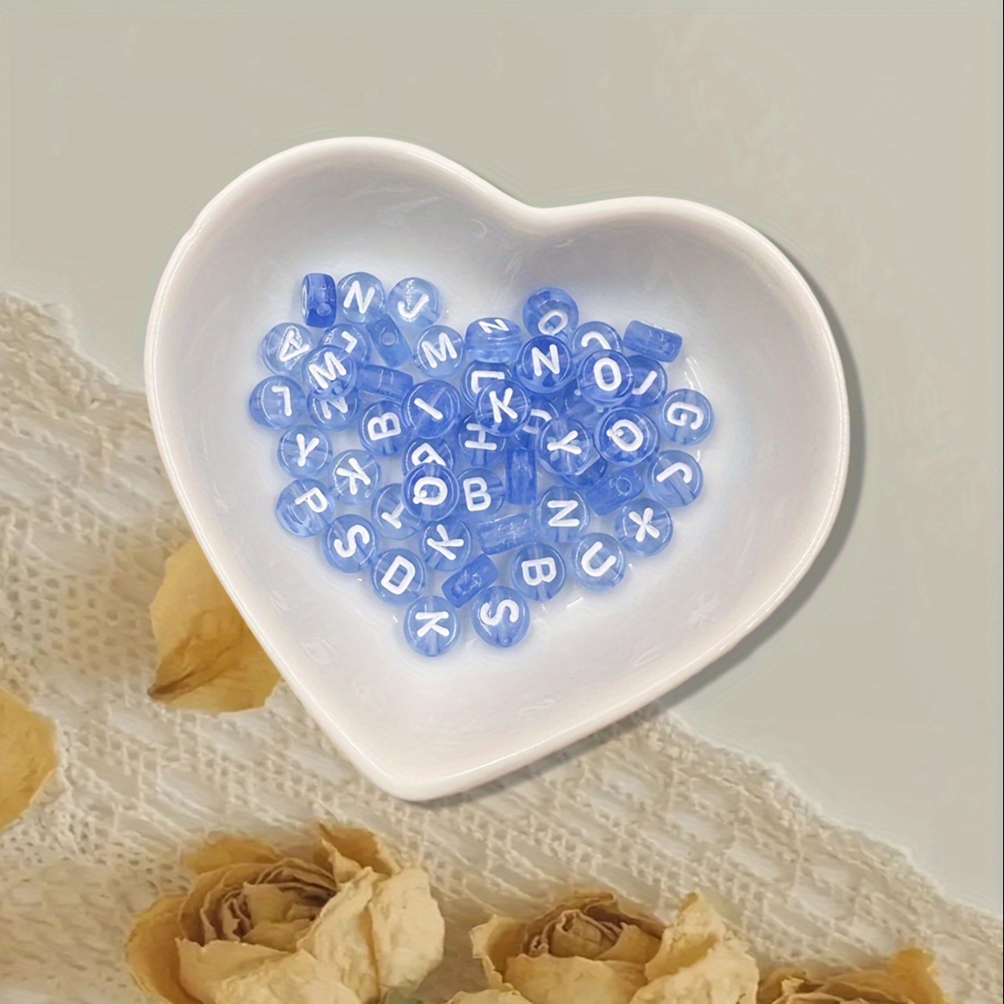 Porcelain Letter Beads 