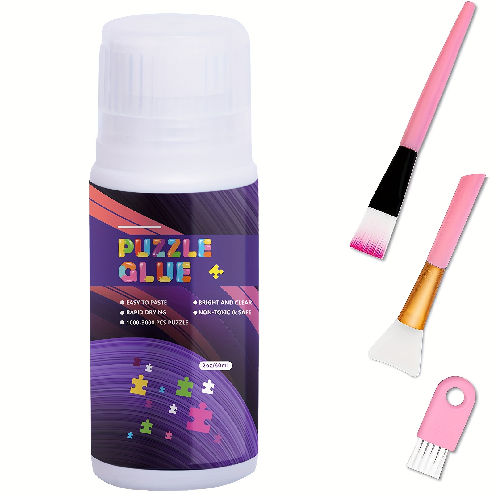  Puzzle Glue Clear with Applicator, Jigsaw Puzzle Glue
