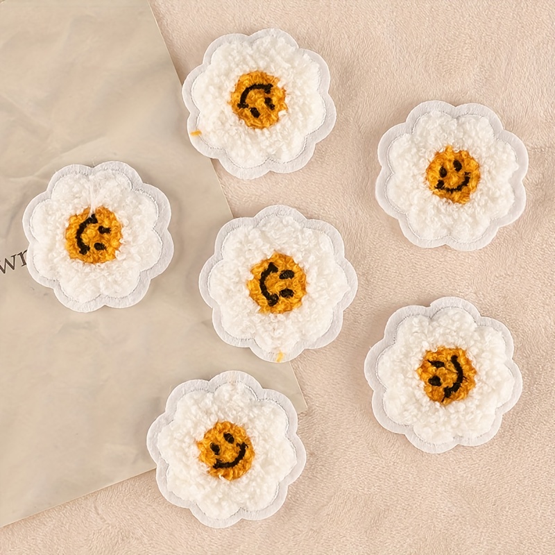 Embroidery Daisy Sunflower Flowers Sew Iron On Patch Badges - Temu