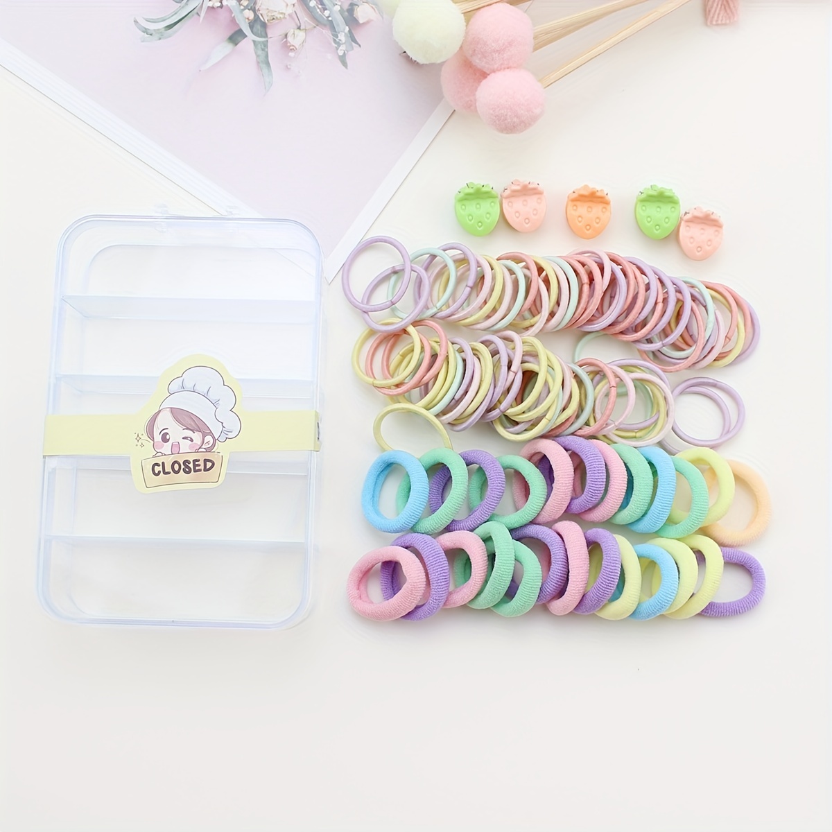 Temu 74pcs-2160pcs Children's Jewelry, Princess Hair Ties + Hair Clips, Gift Boxes for Girls, Hair Accessories Sets,$2.59,free returns&free ship,Plastic