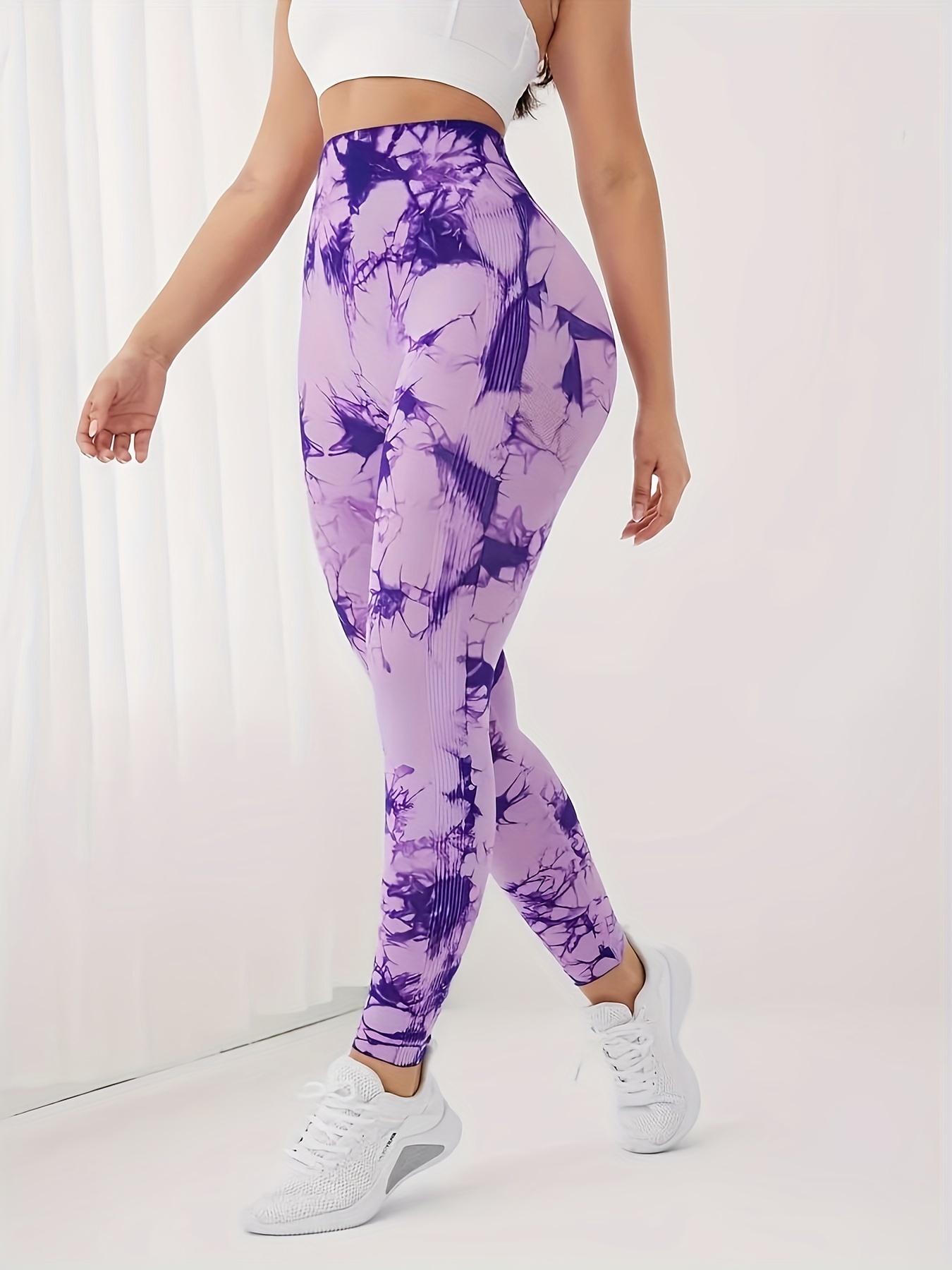 Ropa deportiva mujer fitness yoga tie dye leggings high waist