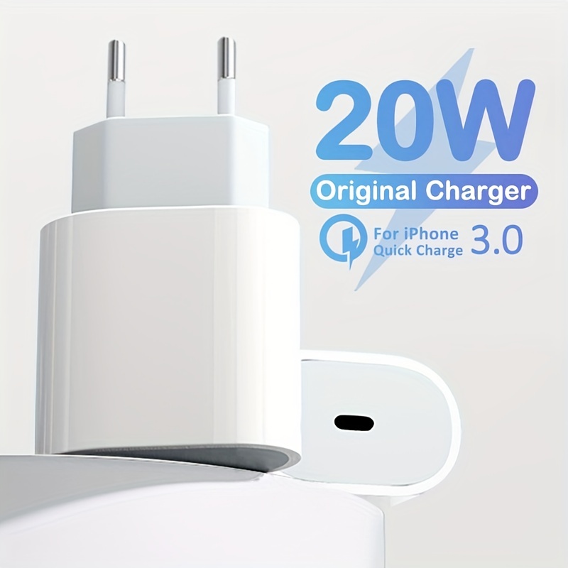 Chargeur USB C avec câble de charge pour iPhone 14/13/12/11, chargeur  rapide d'origine de 20 W avec câble de charge rapide de 2 m pour  iPad/XS/SE/Pro