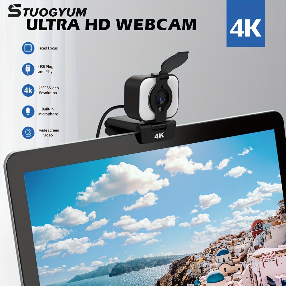 4k Ultra Hd Video Quality Computer Camera Webcam Perfect - Temu