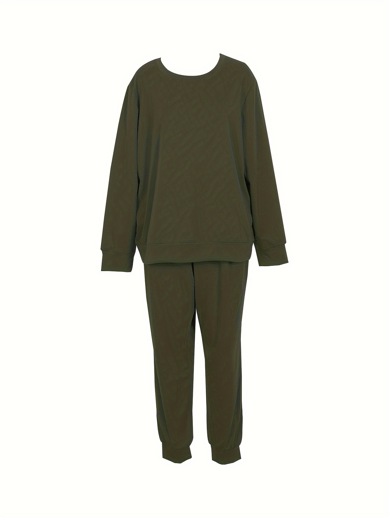 Solid Long Sleeve Top & Joggers Set