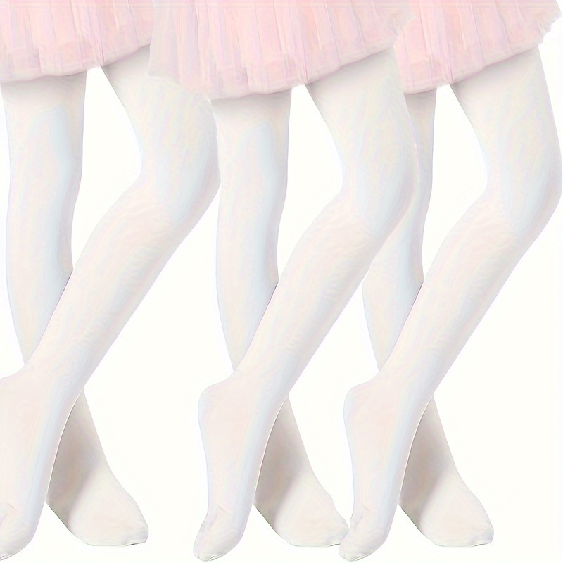  Ultra-Soft Footed Dance Sockings Ballet Tights Kids Super  Elasticity School Uniform Tights For Girls 1 Pack Hot Pink 9-14 Years