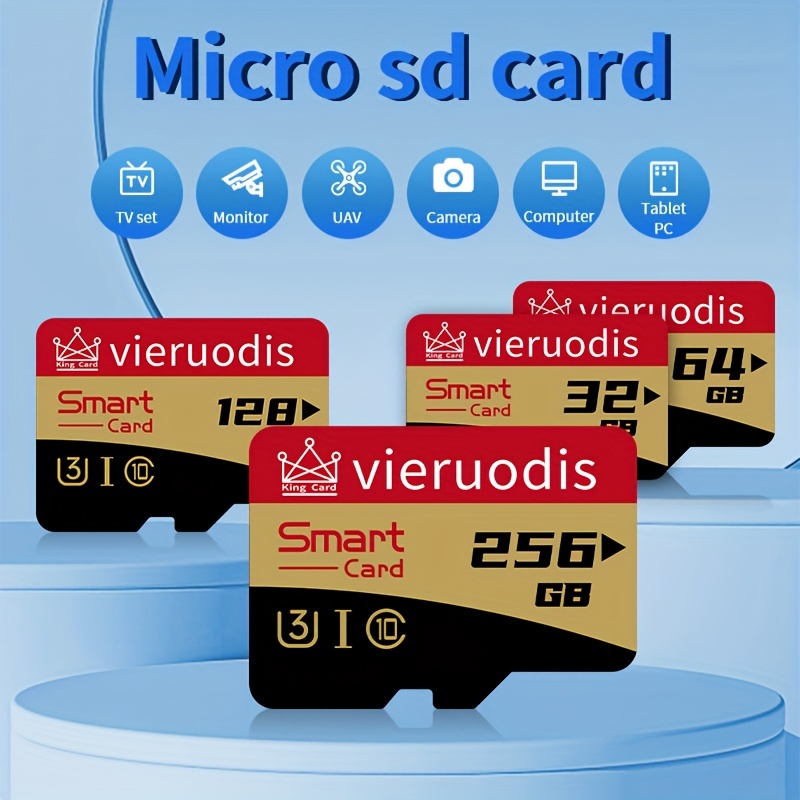 Lenovo-Carte Micro SD Classe 10,2 To,1 To,512 Go,256 Go,Carte mémoire flash  pour téléphone,appareil photo,carte vidéo Drone - Type 2TB