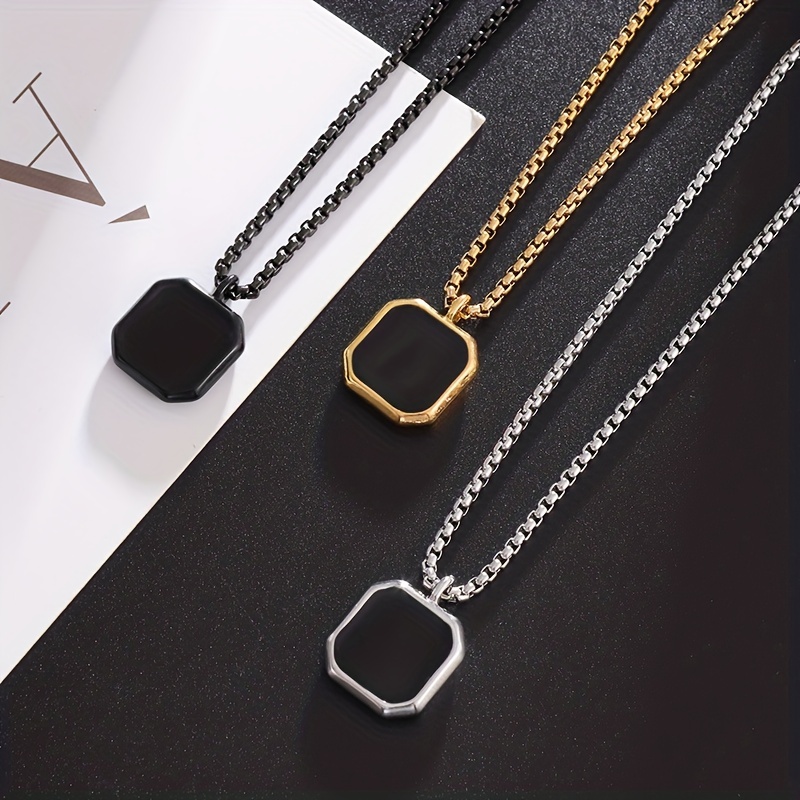 Golden Silvery Stainless Steel Necklace Chain - Temu
