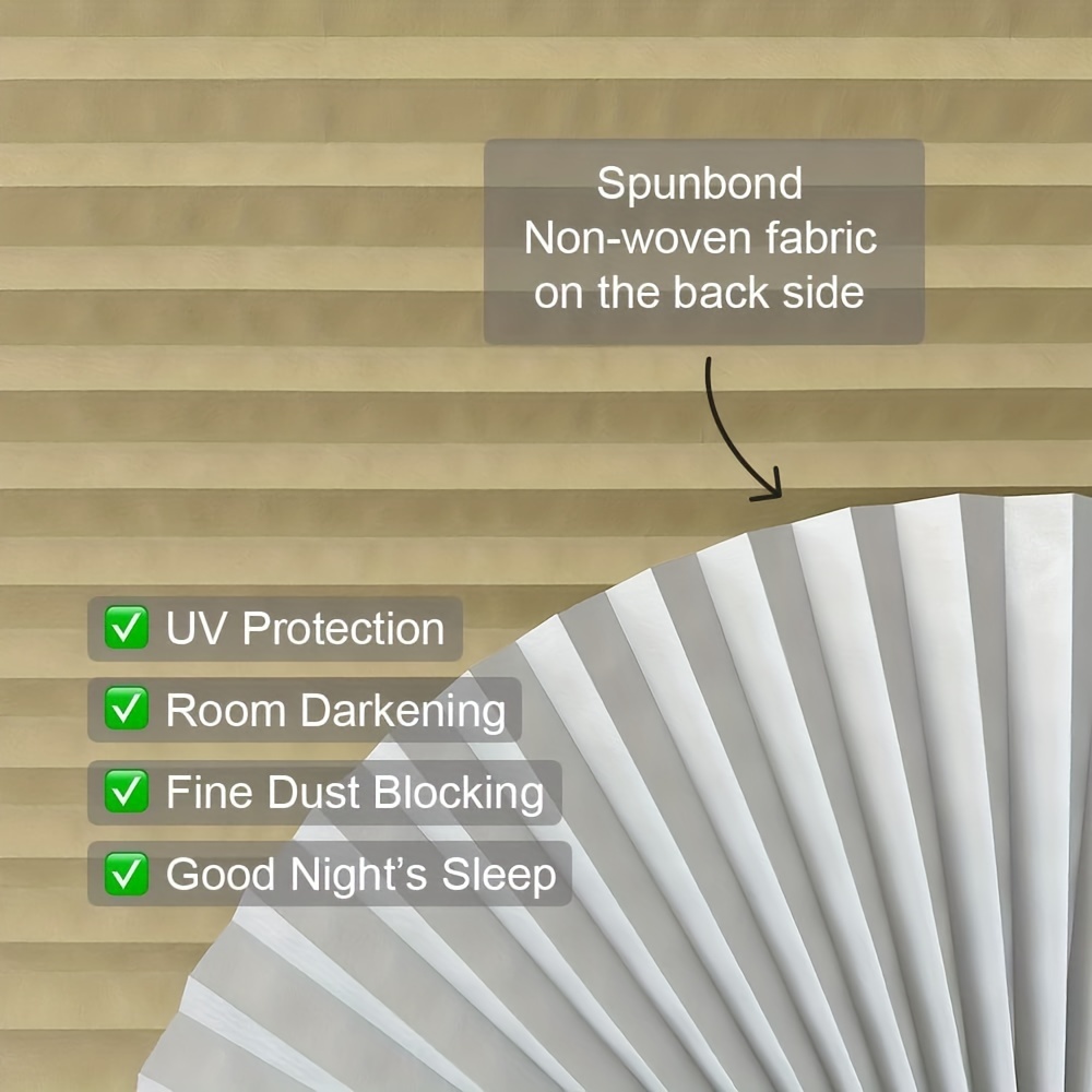 Pleated Fabric Shades No Tools Temporary Window Blinds No - Temu