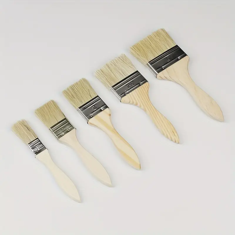 Thickened Wooden Handle Paint Brush Wooden Handle Brush - Temu