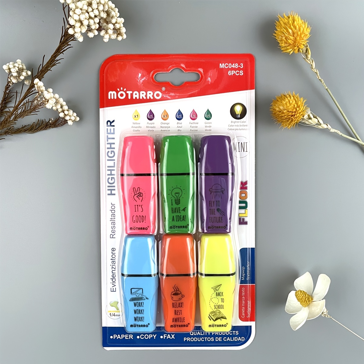 Surligneurs pastel Evidenziatori Fluo Pastel highlighter pen 12