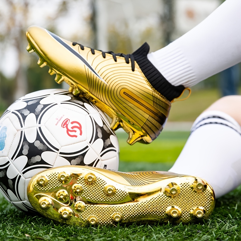 Zapatos de fútbol de calcetín elástico alto para hombres y mujeres, calzado  de fútbol con picos