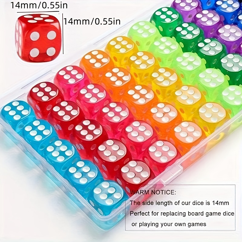 100pcs large size acrylic 6 sided rounded edge game dice set for board games christmas halloween gift details 8
