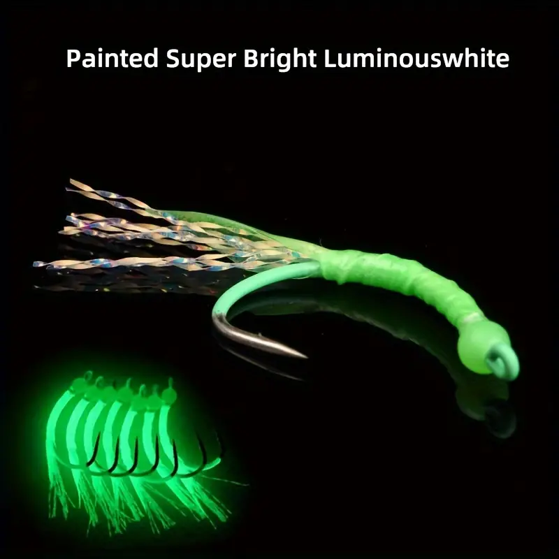 Artificial Bait Night Fishing Fishing Lure Luminous Skin - Temu
