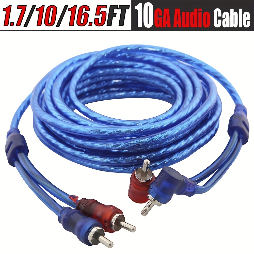 Cables de cable desnudo para altavoz a conectores RCA, calidad de sonido de  alta fidelidad, reemplazo de conector RCA a cable desnudo de audio y