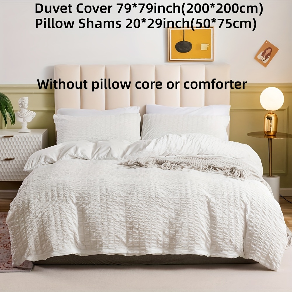1 Set Polyester Chiffon Fabric Craft Duvet Cover Pillowcase 2/3pcs Set Skin-friendly Soft Lightweight
