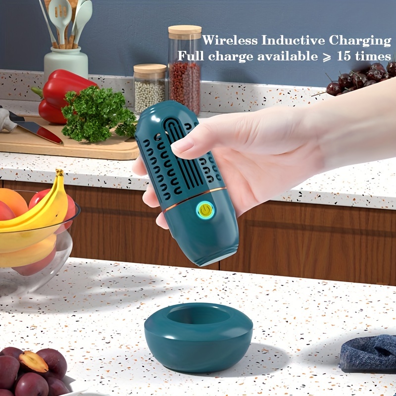 Wireless Fruit Vegetable Cleaning Machine, USB Portable Capsule Shape Food  Purifier, Household Mini Cleaner Device for Meat, Rice, Fruit and Vegetable,  Kitchen Tools 