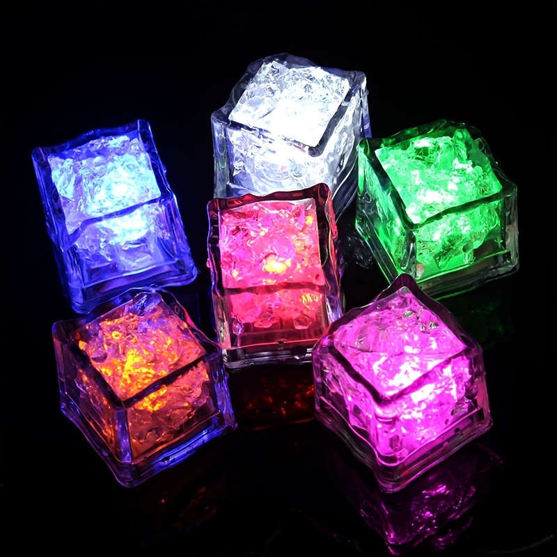 Cubo Ghiaccio A Forma Diamante Led Colorati E Glitter Luce - Temu Italy