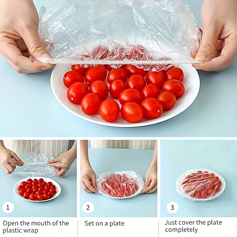 Reusable Plastic Food Cover Bags Food Grade Fruit Vegetable Storage Food  Film Transparent Plastic Bag for Refrigerator Kitchen