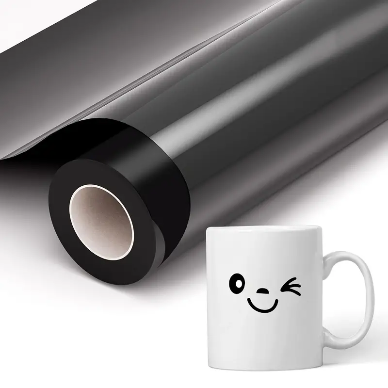 Black Permanent Vinyl Black Adhesive Vinyl Roll For All Cutting Machine,  Permanent Outdoor Vinyl For Decor Sticker, Car Decal, Scrapbooking, Signs,  Glossy Waterproof - Temu